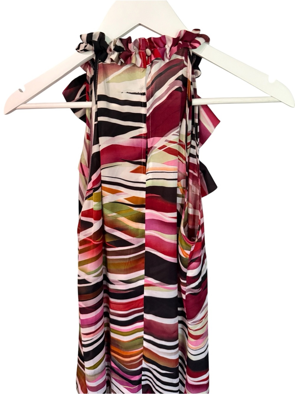 Gorgeous Ruffled Sleeveless Blouse Multicolor - NWOT Sz. L - Picture 2 of 3